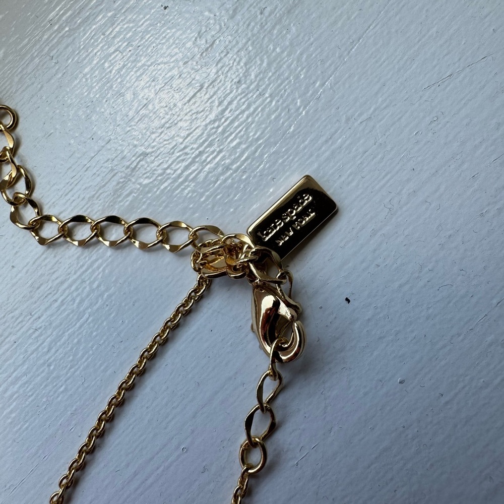 Kate Spade Gold and Pink Pendant Necklace - Picture 3 of 3